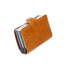 Men's Wallet | Pop-Up Card Holder Aluminium Leather RFID