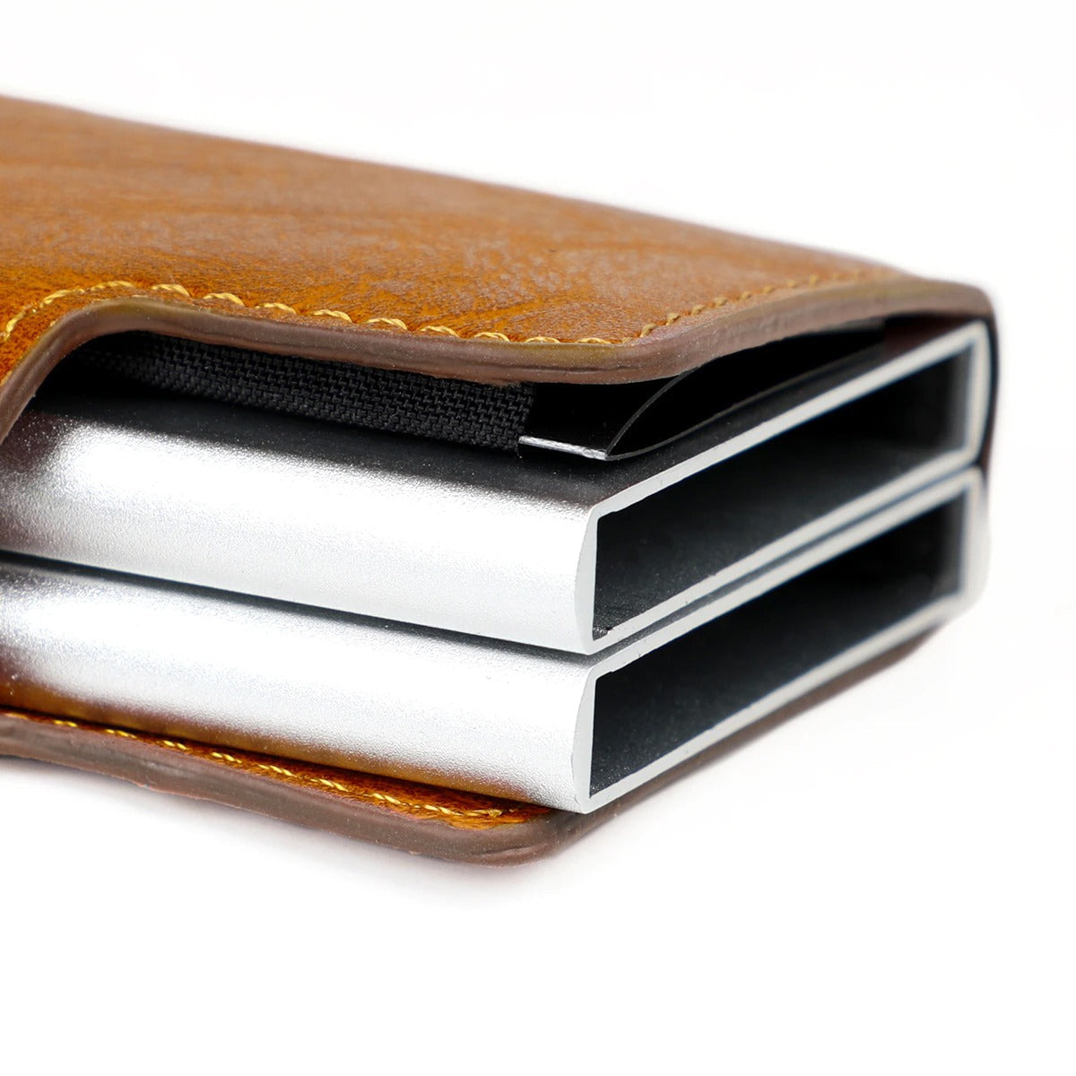 Men's Wallet | Pop-Up Card Holder Aluminium Leather RFID