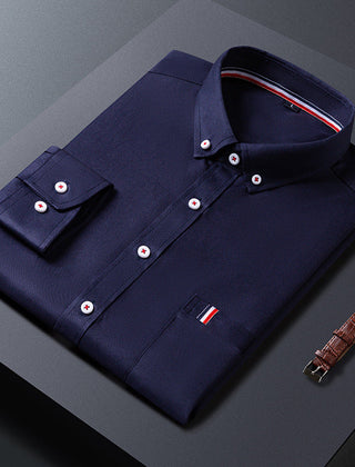 Men's Work Shirt | Button Down Collar Long Sleeve Cotton