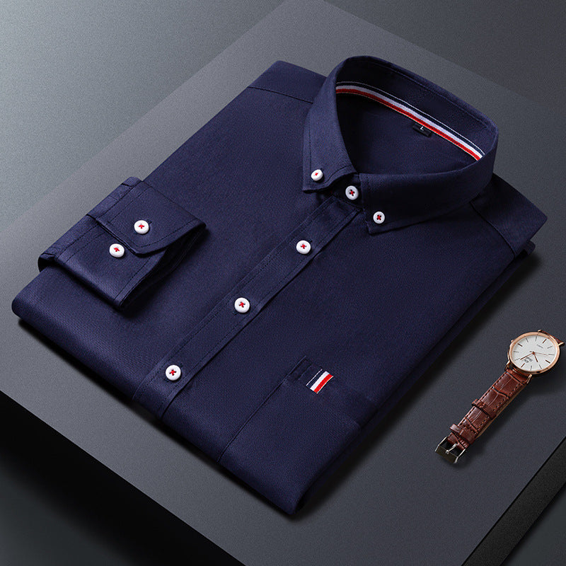 Men's Work Shirt | Button Down Collar Long Sleeve Cotton