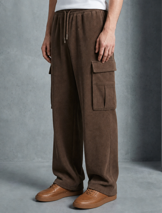Skiathos Corduroy Cargo Pants in Brown