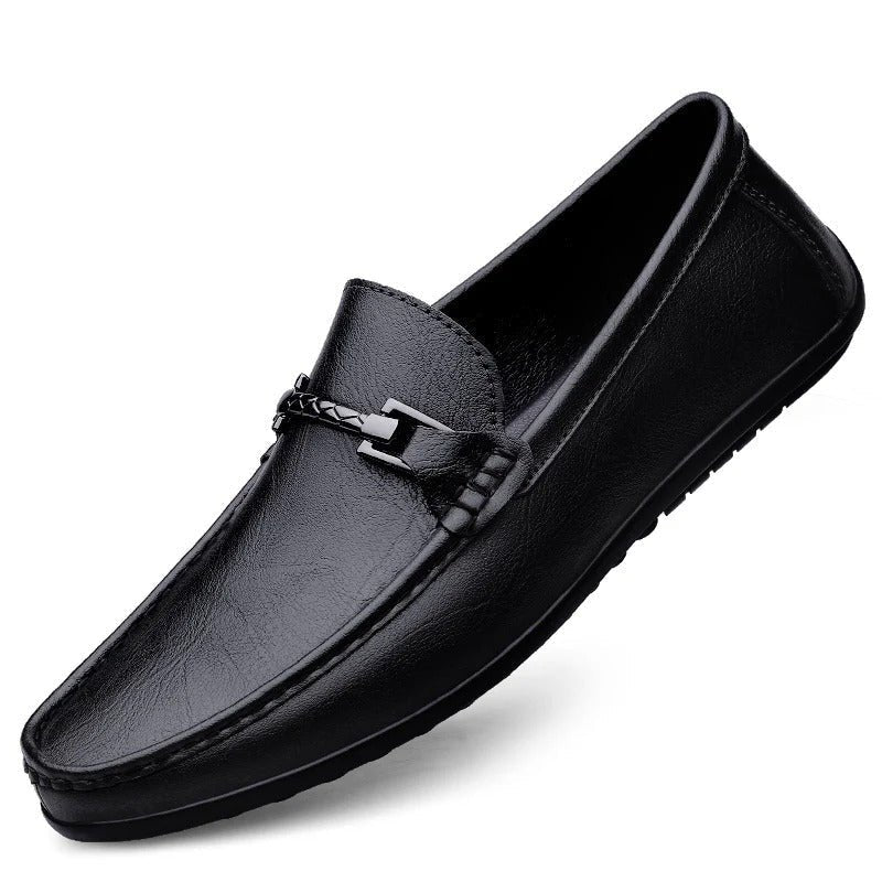 Men's Loafers | Slip-On Leather Closed Toe Textured Sole