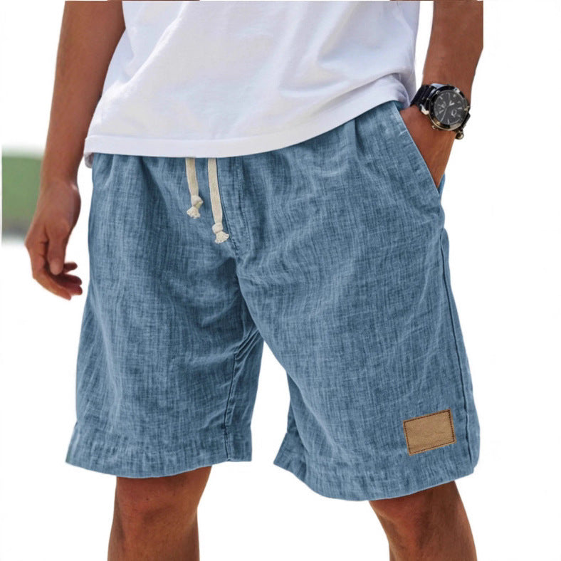 Men's Linen Shorts | Drawstring Waist Relaxed Fit Knee Length
