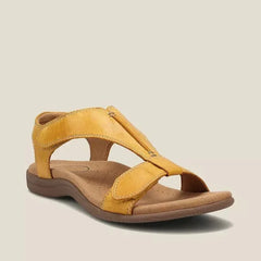 Women's Slide | T-Strap Arch Support Leather Cushioned