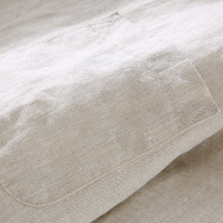 Men's White Shirt | Short Sleeve Linen Collar Pocket
