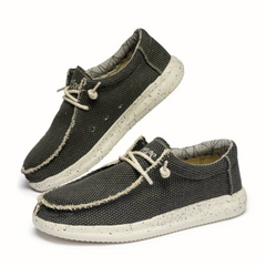 Men's Loafers | Canvas Slip On Lace Cushioned Sole