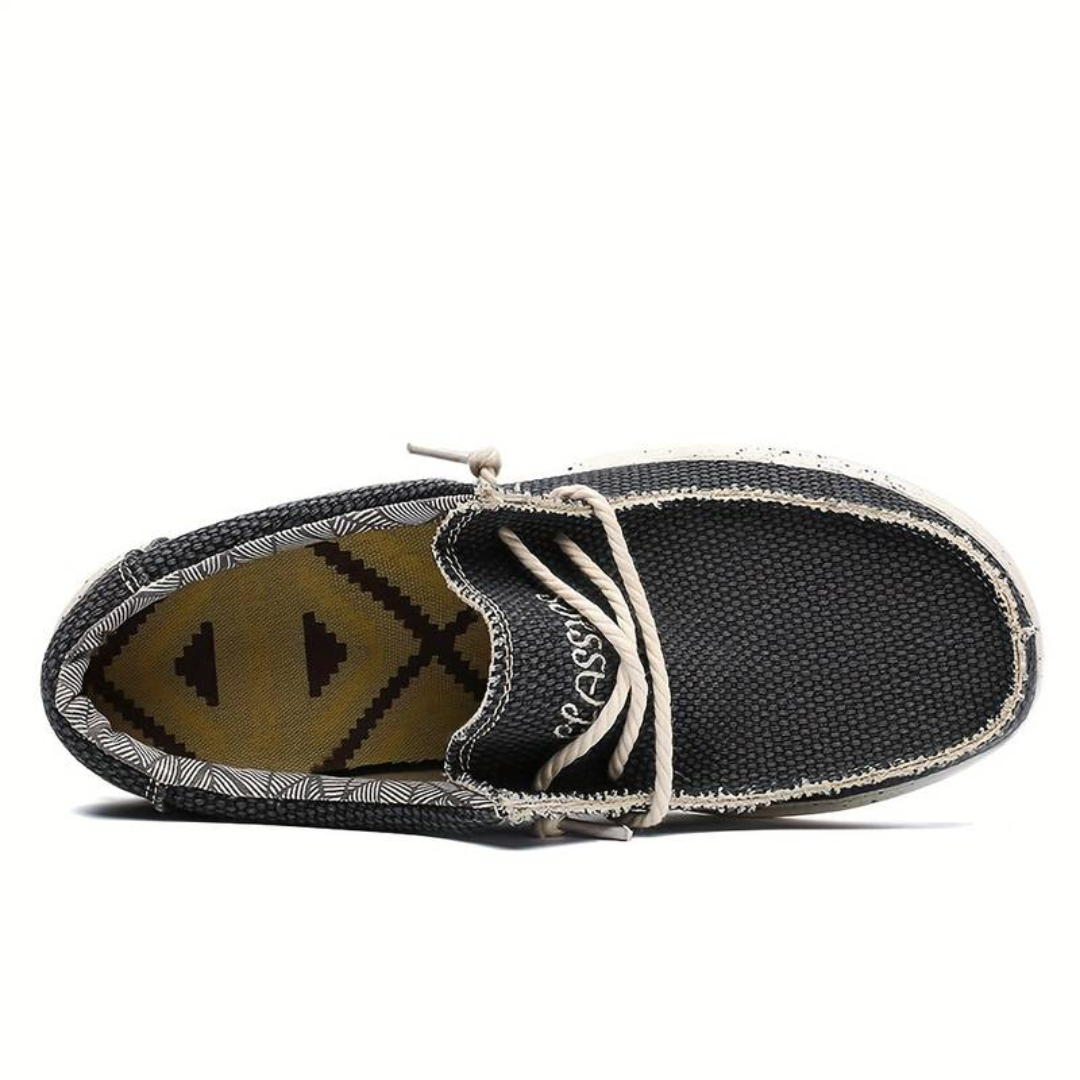 Men's Loafers | Canvas Slip On Lace Cushioned Sole