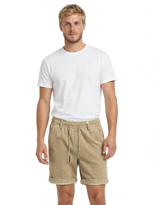 Men's Tailored Shorts | Drawstring Waist Corduroy Relaxed Fit