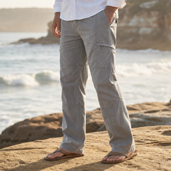 Samos Relaxed Cargo Pants in Gray