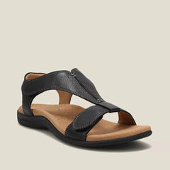Women's Slide | T-Strap Arch Support Leather Cushioned