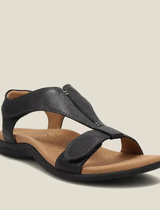 Women's Slide | T-Strap Arch Support Leather Cushioned