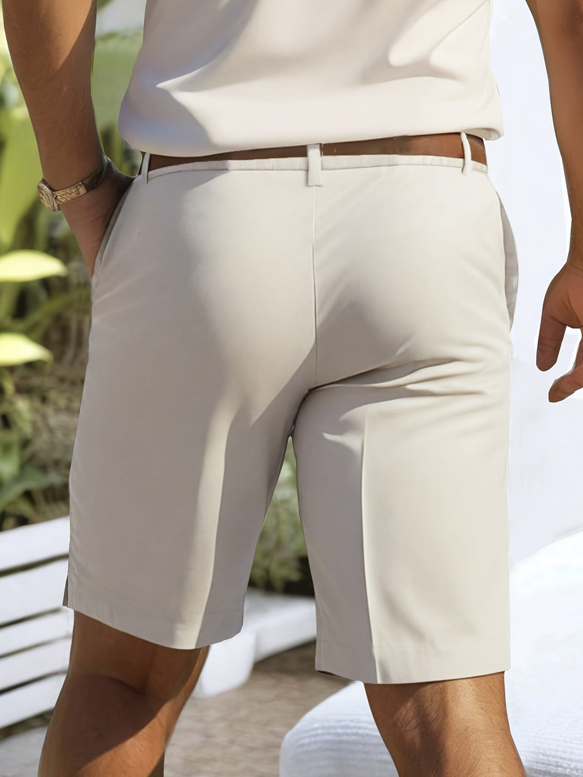 Men's Tailored Shorts | Regular Fit Woven Functional Pockets