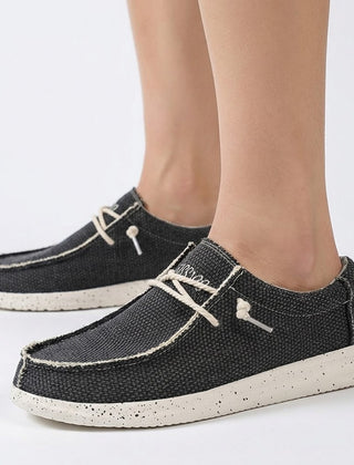 Men's Loafers | Canvas Slip On Lace Cushioned Sole