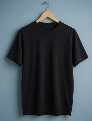 Meteora Cashmere Blend Knit Tee in Black