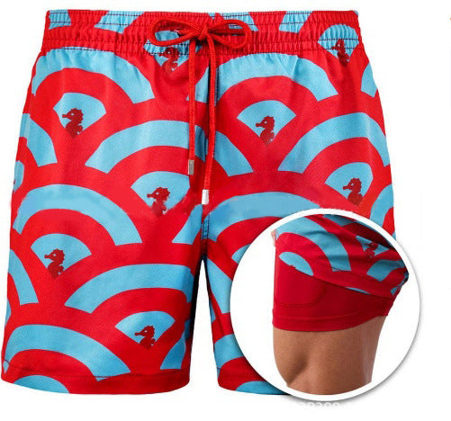 Men's Sport Shorts | Geometric Print Drawstring Quick-Dry