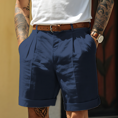 Men's Chino | Pleated Tailored Cuffed Shorts