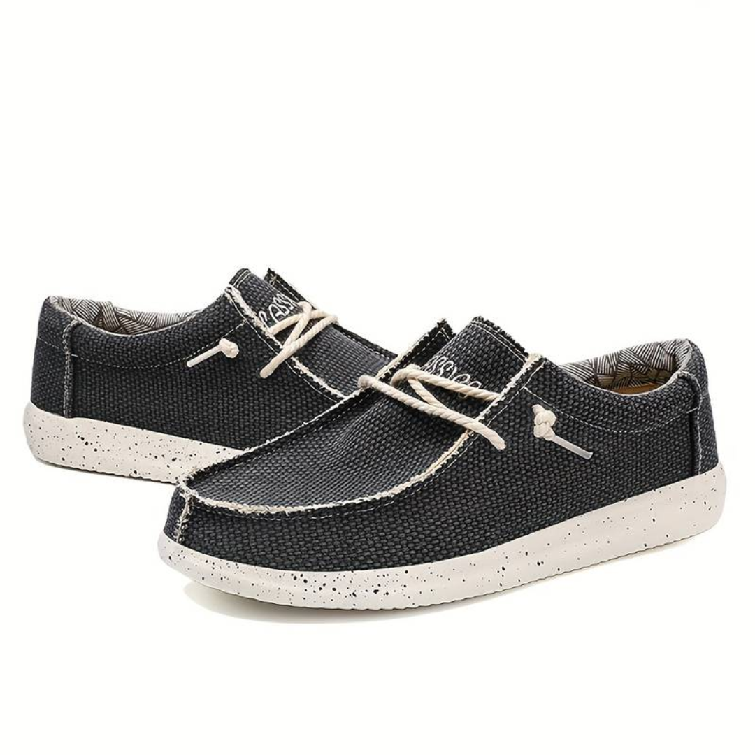 Men's Loafers | Canvas Slip On Lace Cushioned Sole
