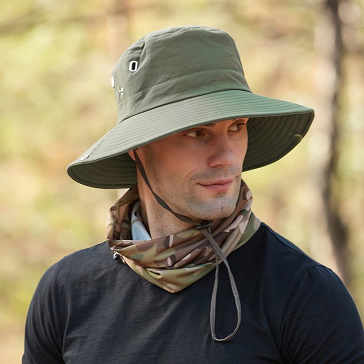 Men's Bucket Hat | Wide Brim Adjustable Chin Strap