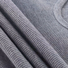 Men's Singlet Top | Crew Neck Knit Sleeveless Stretch