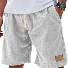 Men's Linen Shorts | Drawstring Waist Relaxed Fit Knee Length