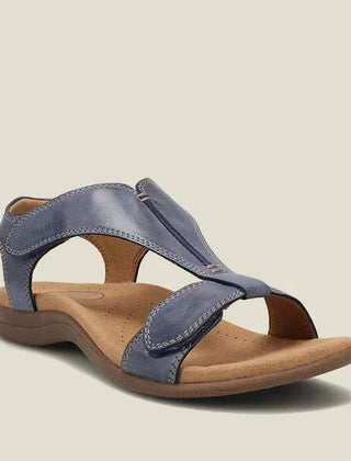 Women's Slide | T-Strap Arch Support Leather Cushioned