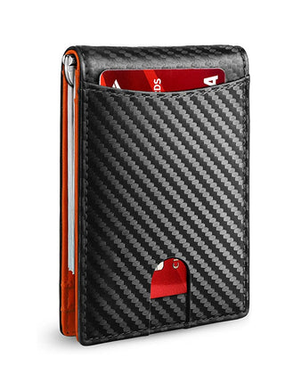 Men's Slim Wallet | RFID Blocking Faux Leather Card Holder