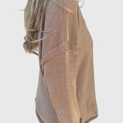 Women's Top | V-Neck Long Sleeve Knit Pocket