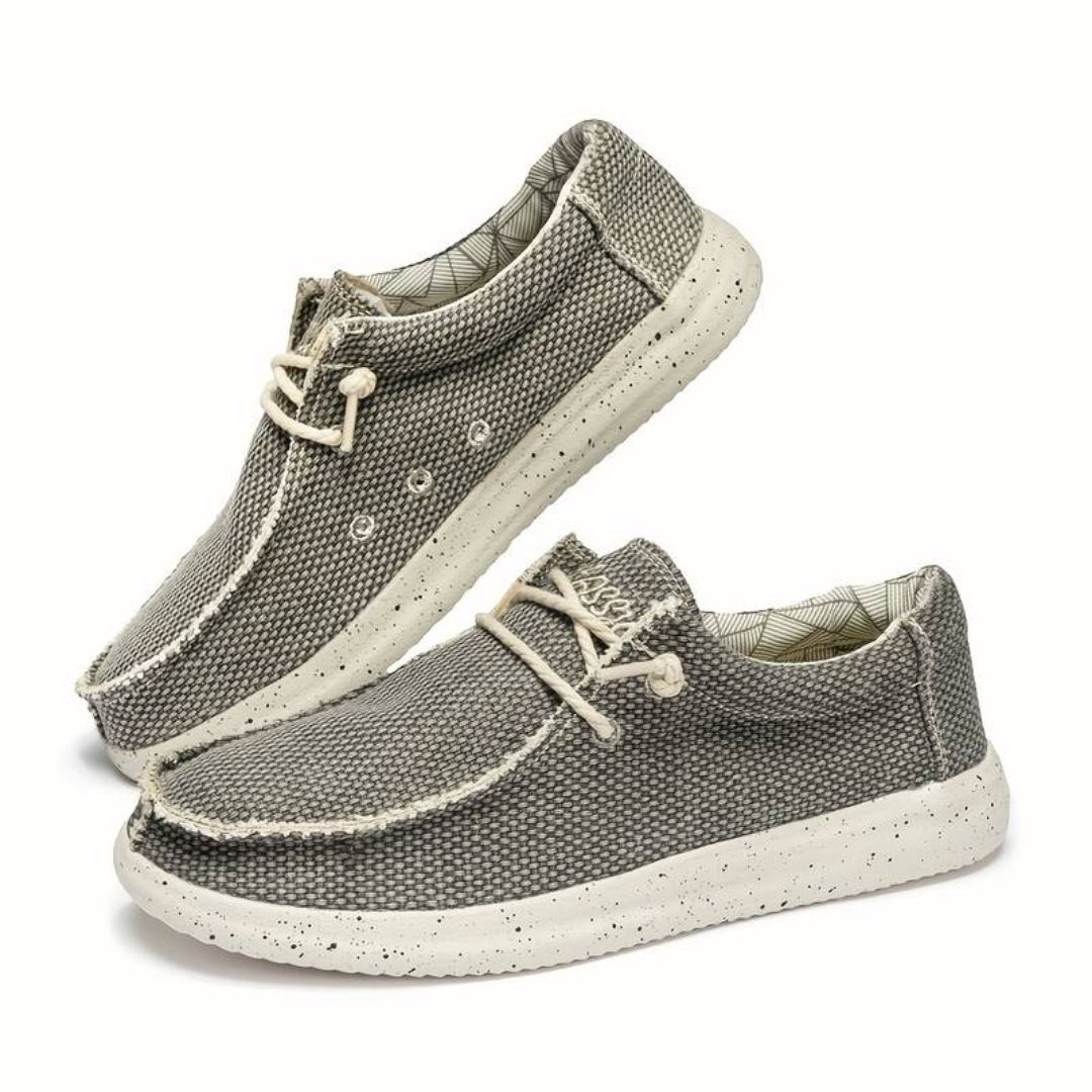 Men's Loafers | Canvas Slip On Lace Cushioned Sole