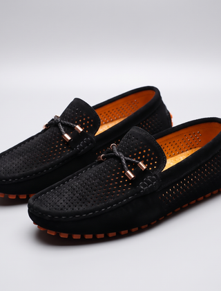 Gianni | Perforated Leather Loafers – Elegant Slip-On Style for Men