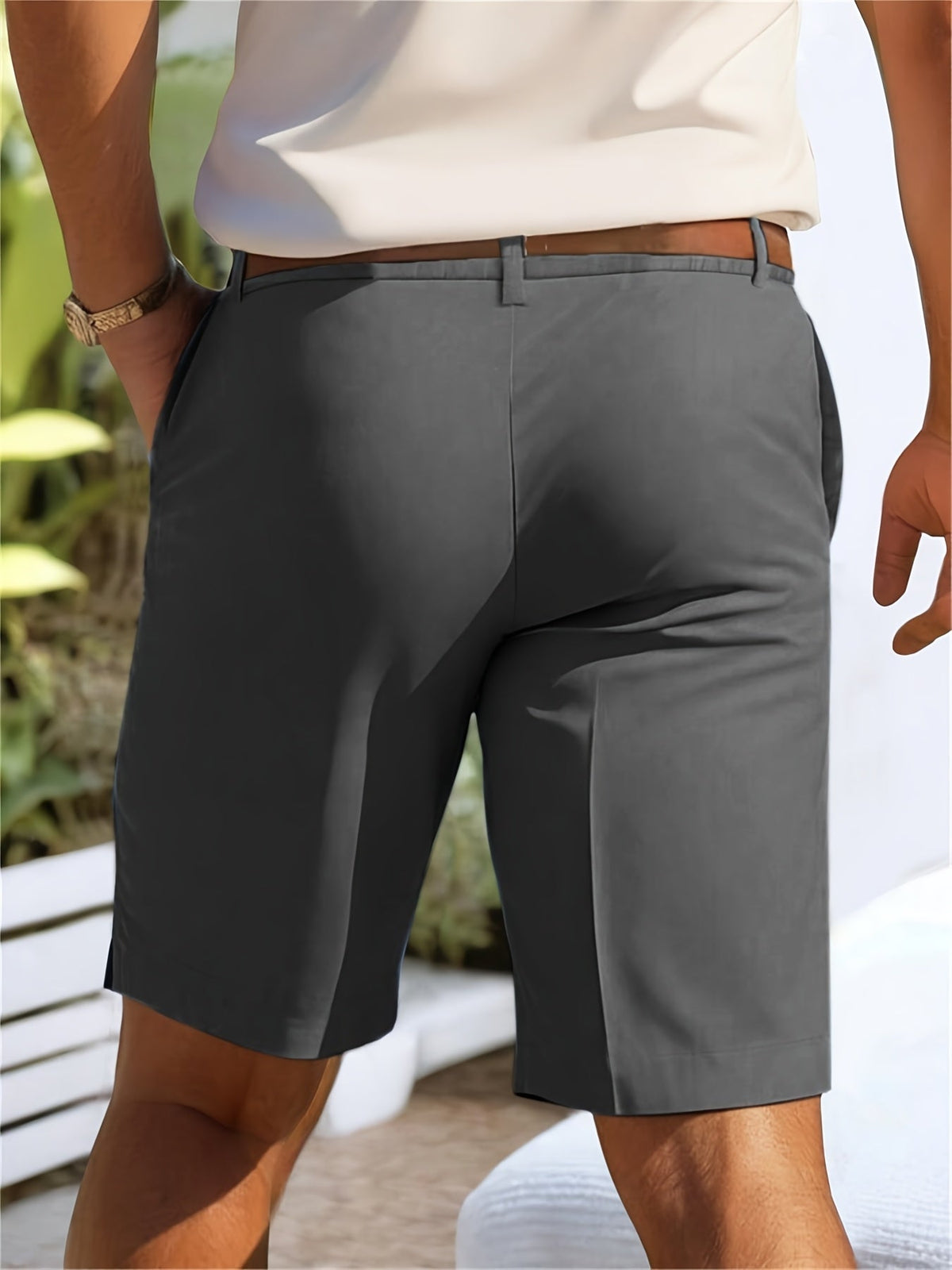 Men's Tailored Shorts | Regular Fit Woven Functional Pockets