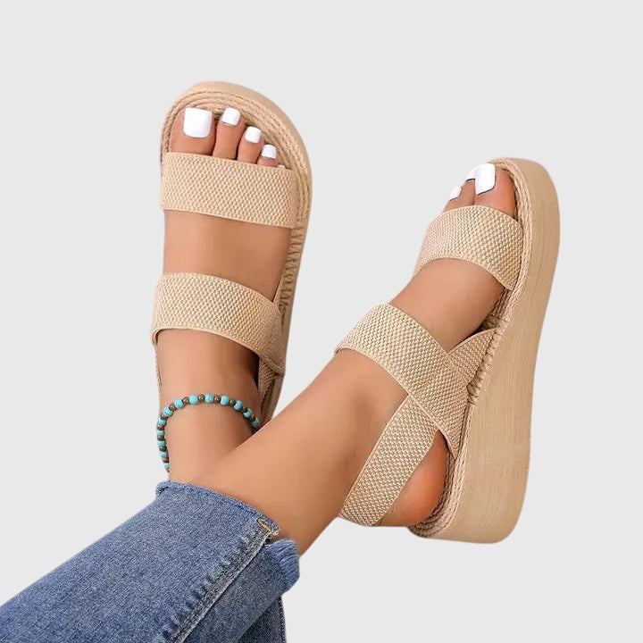 Women's Platform Sandals | Open Toe Mesh Velcro Slingback