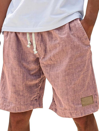 Men's Linen Shorts | Drawstring Waist Relaxed Fit Side Pockets