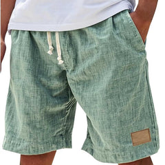 Men's Linen Shorts | Drawstring Waist Relaxed Fit Side Pockets