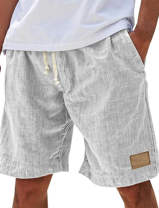 Men's Linen Shorts | Drawstring Waist Relaxed Fit Side Pockets
