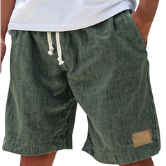 Men's Linen Shorts | Drawstring Waist Relaxed Fit Side Pockets