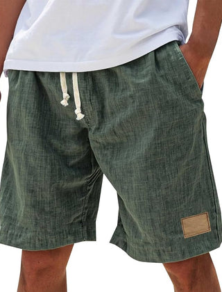 Men's Linen Shorts | Drawstring Waist Relaxed Fit Side Pockets