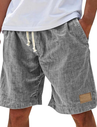 Men's Linen Shorts | Drawstring Waist Relaxed Fit Side Pockets