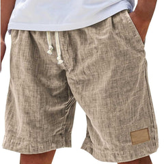 Men's Linen Shorts | Drawstring Waist Relaxed Fit Side Pockets