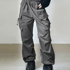 Women's Cargo Pants | Wide-Leg Relaxed Fit Drawstring Waist