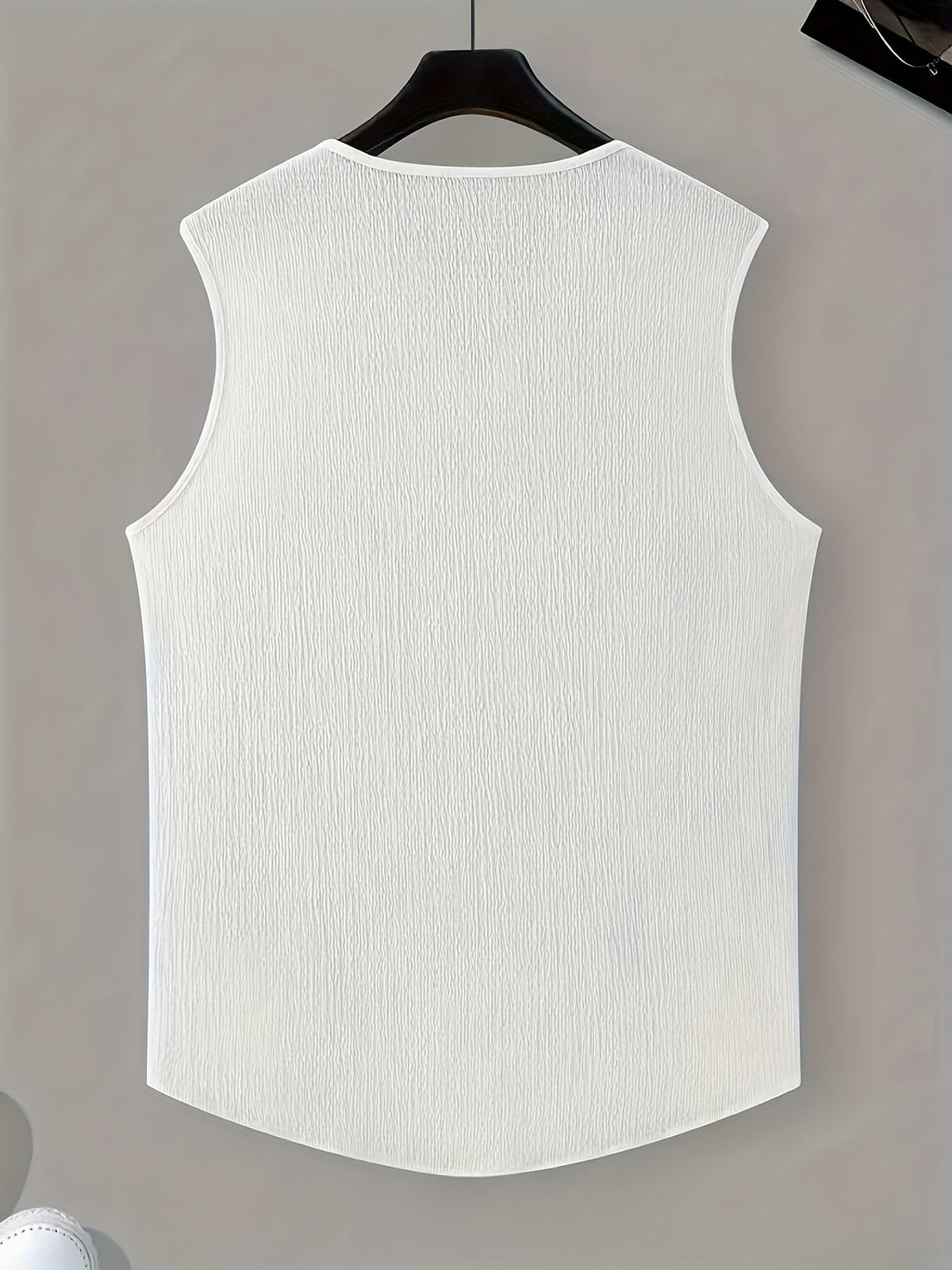Men's Singlet Top | V-Neck Sleeveless Knit