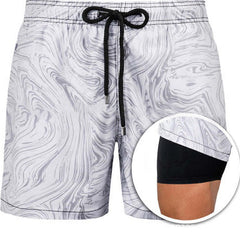 Men's Sport Shorts | Geometric Print Drawstring Quick-Dry