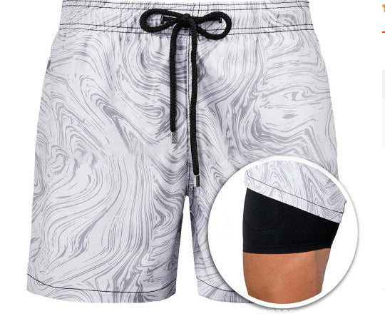 Men's Sport Shorts | Geometric Print Drawstring Quick-Dry