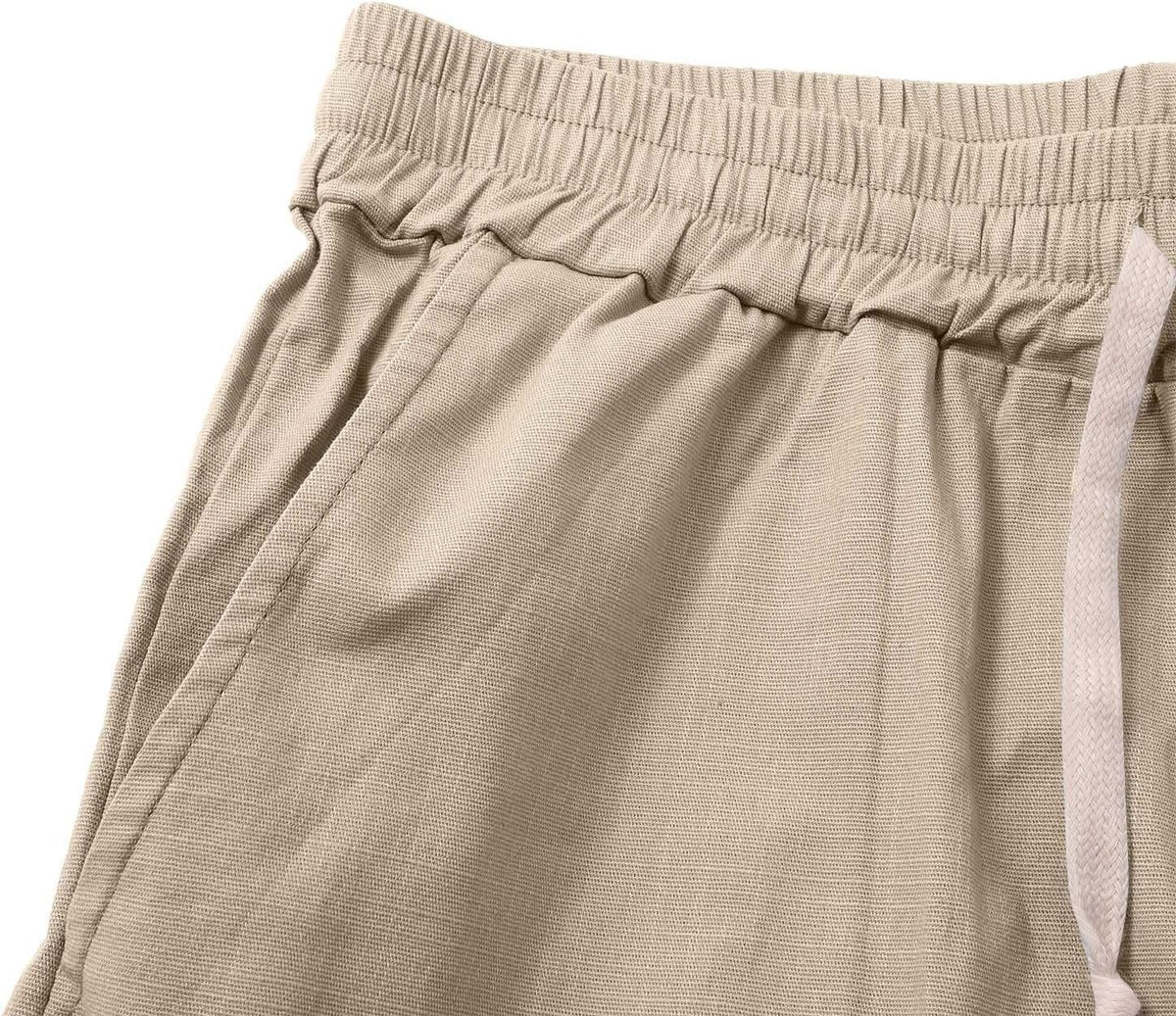 Men's Linen Shorts | Drawstring Waist Relaxed Fit Side Pockets