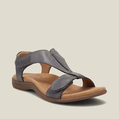 Women's Slide | T-Strap Arch Support Leather Cushioned