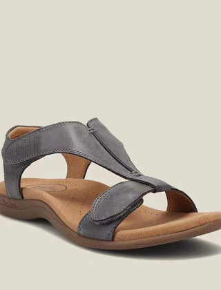 Women's Slide | T-Strap Arch Support Leather Cushioned
