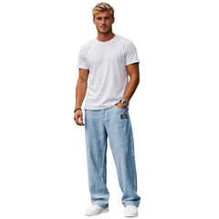 Men's Linen Pants | Relaxed Fit Straight Leg Breathable