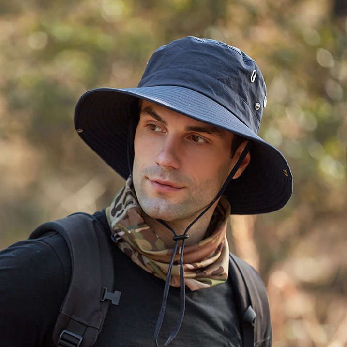Men's Bucket Hat | Wide Brim Adjustable Chin Strap