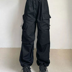 Women's Cargo Pants | Wide-Leg Relaxed Fit Drawstring Waist