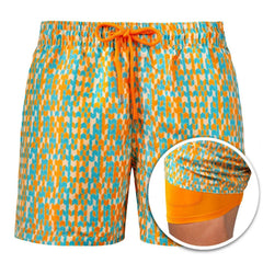Men's Sport Shorts | Geometric Print Drawstring Quick-Dry