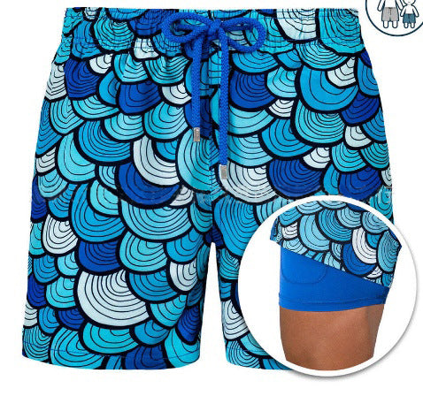 Men's Sport Shorts | Geometric Print Drawstring Quick-Dry
